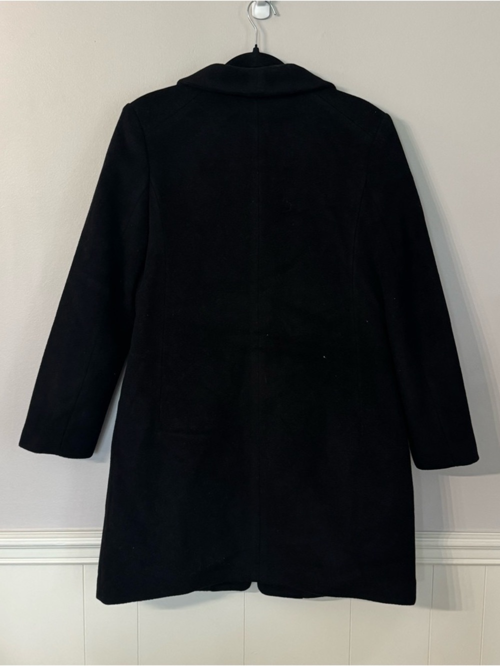 Quince Women’s Long Sleeve Wool Cashmere Cocoon Coat in Black Sz M NWT - Picture 9 of 9